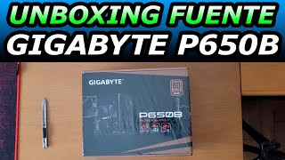 GIGABYTE P650B FUENTE DE PODER 80 Plus Bronze Unboxing y review en español ¿Qué placas de soporta [upl. by Burger]