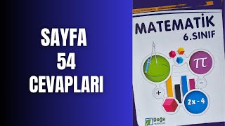 6 SINIF MATEMATİK KİTABI SAYFA 54 CEVAPLARI [upl. by Elime704]