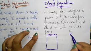 Fragmentation  Internal amp External  OS  Lec17  Bhanu Priya [upl. by Eeima]