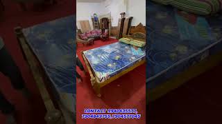 Low price wooden cot with mattress shorts shortvideo [upl. by Eenehs]