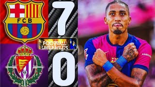 Barcelona vs Valladolid 70 Full Match Highlights Extended 2024 [upl. by Ardisi]