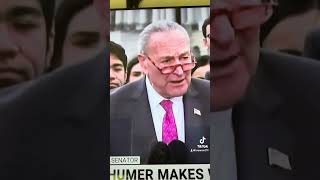 Chuck Schumer says there is not enough workers ChuckSchumer immigration biden leftieslosingit [upl. by Ahsakat]