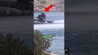 CH47 Chinook Picks Up a Boat Filled With Soldiers Shorts airplane [upl. by Naux]