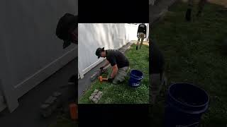 Installing Fence Landscape Bed [upl. by Ailices]