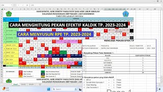 Cara Menghitung Pekan Efektif Kalender Pendidikan Tahun Pelajaran 20232024 [upl. by Airtal]