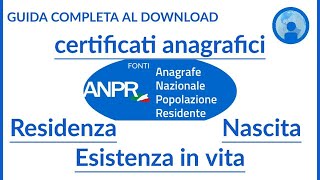 Scaricare il certificato di RESIDENZA NASCITA e ESISTENZA IN VITA  Guida Completa [upl. by Nosnek]