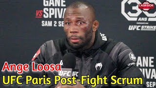 Ange Loosa PostFight Scrum  UFC Paris [upl. by Enialem]