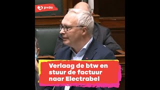 Btwverlaging op energie op tafel dankzij druk van de PVDA [upl. by Jansen409]