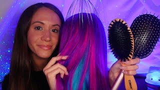 ASMR  Hair Play Brushing amp Head Massage [upl. by Arin]