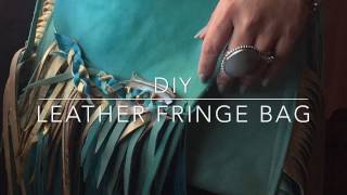 DIY Leather Fringe Bag [upl. by Nata]