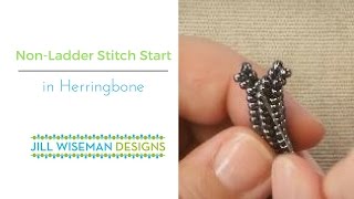 NonLadder Stitch Start to Herringbone Stitch [upl. by Ammeg]