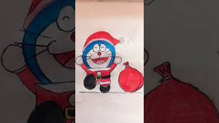 Doraemon in santa clause drawing ✨🥰drawing trending shorts [upl. by Jamil]