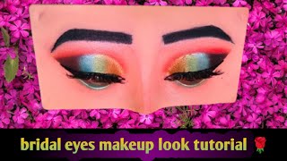 Bridal golden green eyes makeup look tutorial step by step full makeup tutorial 💄🎶🥀🌹 [upl. by Edyak663]