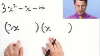 Factoring Trinomials Completely Part 1 of 2 from Thinkwell College Algebra [upl. by Anaul]