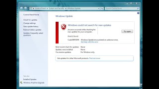 Windows 7 Update Errors Found Code 80072EFE Fix 2024 [upl. by Ailaro319]