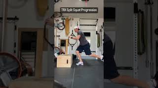 TRX Split Squat Progression boxjumps plyometrics sportsperformance trx trxworkout [upl. by Housum]