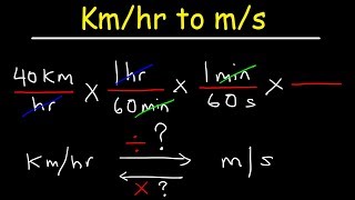 How To Convert From Kmhr to ms and ms to Kmhr  With Shortcut [upl. by Anilram215]