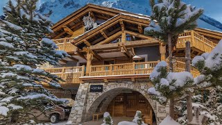 Inside Val d’Isères Most Luxurious and famous 5 Chalet with Indoor pool hottub hammam and more [upl. by Arelus269]