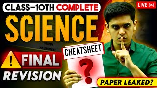 Complete Science Last minute Revision🔥 Most Important Questions Class 10th Prashant Kirad [upl. by Atiuqet]