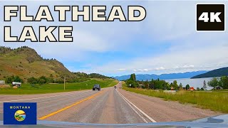 Flathead Lake 4K drive  Montana [upl. by Sualk272]