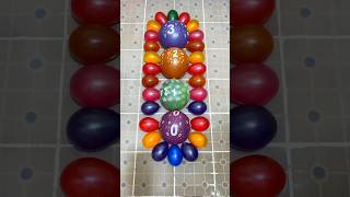 0 1 2 3 and Mini Colorful Balloons Pop Reverse ASMR Satisfying [upl. by Eednar]