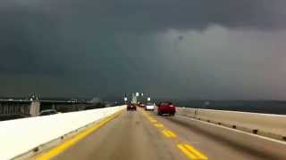 Crossing the Chesapeake Bay Bridge under a Tornado Warning [upl. by Moneta]