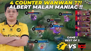 ALBERTTT VS 4 COUNTER WANWAN MALAH MANIAC  ONIC vs RCC Game 1  KBreakdown [upl. by Lehplar484]