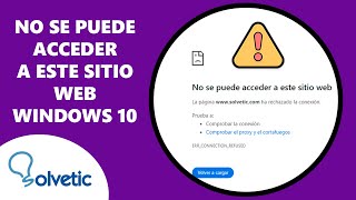 NO SE PUEDE ACCEDER a ESTE SITIO WEB WINDOWS 10 ✅🌐 [upl. by Spears]