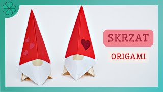 Jak zrobić Świąteczny skrzat origami  DIY Tutorial [upl. by Annairam]