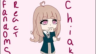 Fandoms react to eachother Part 1 Chiaki Nanami Danganronpa 16 [upl. by Dorris]