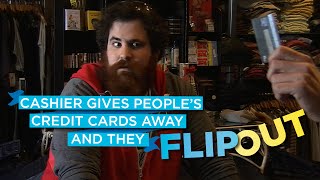 Store Prank People Flip Out When Cashier Steals Credit Card [upl. by Lusa]