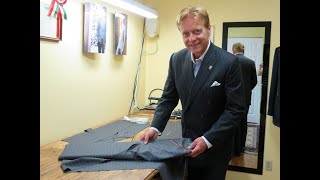 Cutting of a True Bespoke Custom Made English Cut suit by Montreal Master Tailor Rudolf Popradi [upl. by Kaenel]