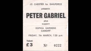 Peter Gabriel  Sophia Gardens Pavilion Cardiff  7th March 1980 [upl. by Ahsinelg504]