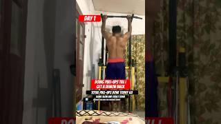 Doing pullups everyday day 1 pullup challenge pullups backworkout [upl. by Icaj652]