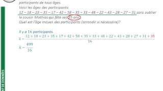 Exercice Problème de moyenne non pondérée [upl. by Ylrak300]