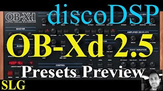 discoDSP  OBXd 25 New Presets  Lukes Soundhouse 80s amp Synthwave [upl. by Norrej]