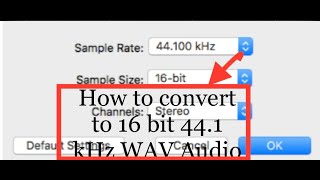 How to convert audio file to 16 bits 441 kHZ 1411 Kbps WAV format Sample Size and Sample rate [upl. by Clayberg948]