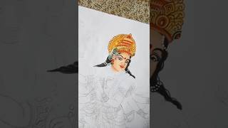 Maa Durga Face Drawing 🖌️ pencildrawing pencilcolors pencilart durgamaa [upl. by Posner911]