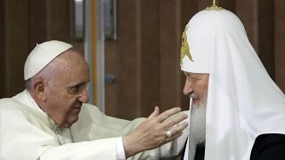 Le Pape François rencontre le patriarche orthodoxe russe Kirill [upl. by Deirdre]