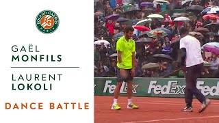 Dance Battle Between Gaël Monfils and Laurent Lokoli  RolandGarros [upl. by Xanthus]