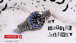 A Watch Lovers Journey Rolex Batman \ Batgirl GMTMaster II 126710BLNR Review amp Unboxing [upl. by Gottlieb]