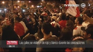 Hinchas celebran la clasificación de Perú al Mundial Rusia 2018 [upl. by Danella498]