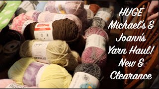 HUGE Michaels amp Joanns Yarn Haul New Items amp Clearance [upl. by Peckham]