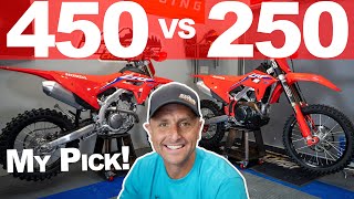 Honda CRF250RX vs 450RX  Which Dirt Bike Would I Choose [upl. by Lovell]