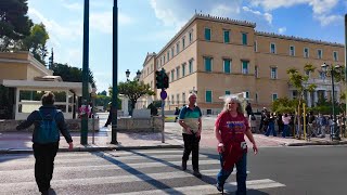 Kolonaki  National garden  Athens center walking [upl. by Russi]