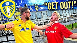 Elland Road in a MAN UNITED SHIRT 😬 Leeds HATE them because of this [upl. by Yrek]