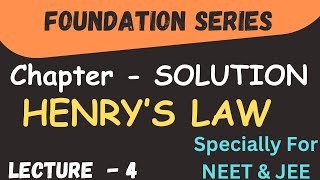 HENRYS LAW  Chapter  1 SOLUTIONS  CLASS 12  NEET ampJEE CHEMISTRY ​⁠letmeteachchem [upl. by Leik271]