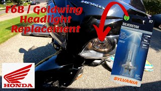 COMPLETE 2013 F6B  Goldwing Low Beam Headlight Bulb Replacement [upl. by Martie153]