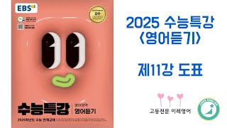 2025 수능특강 영어듣기 11강 도표 [upl. by Euqinomad]