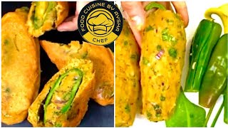 indian style Mirchi Vada  Mirchi Pakora Recipe [upl. by Corin]